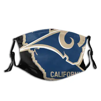 Ochrannou masku s filtrem California Republic Flag Rams Fotbal proti prachu PM2.5 opětovné použití dospělých dospívající dítě dívka