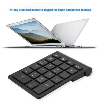 2,4 G/Bluetooth 3.0 Bezdrátová Numerická Klávesnice Numpad 22 Klíče, Digitální Klávesnice pro Účetní Pokladní Přenosný Notebook Tablet
