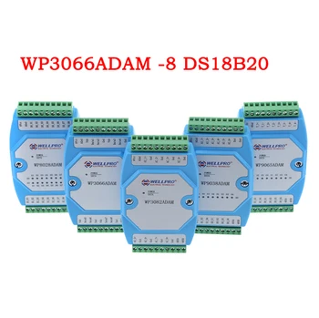 8 kanálový vstup snímače teploty DS18B20 modul RS485 MODBUS RTU WP3066ADAM