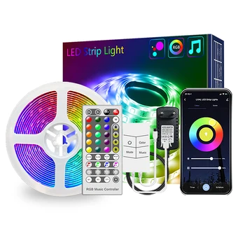 LED Strip Světlo Flexibilní Lampa 20M Pásku Dioda psací Stůl TELEVIZNÍ Obrazovky Pozadí, Osvětlení, Kabel USB, WI-fi Music Controller Dálkové Ovládání
