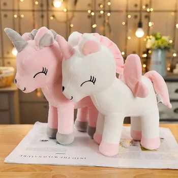 30cm s Úsměvem Unicorn Plyšové Hračky StuffedPink Veselý Jednorožec Panenky Děti Uklidnit Polštář Vánoce/Dárek k Narozeninám, bytové Dekorace