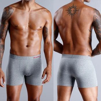 4 Ks Kalhotky Muži spodní Prádlo Muži Boxer krátké kalhoty Pánské Trenýrky Calecon Bavlněné Kalhotky Transparentní Boxer Long