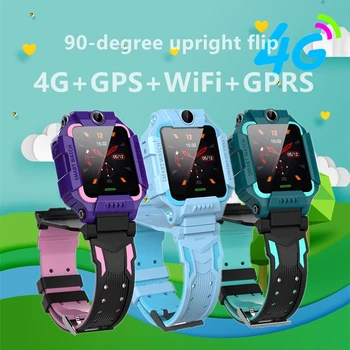 Y99 Děti Chytré Hodinky 90 stupňů svislé flip 4G, GPS, WIFI LBS Tracker Telefon Hodinky SOS Video Volání pro Děti, Anti-Ztracené Sledování