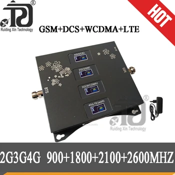 Čtyři-Band Repeater 900/1800/2100/2600mhz 4g Mobilní zesilovač 2G 3G 4G Mobilní Signál Booster 4G Opakovač Signálu gsm sítě 2g, 3g, 4g