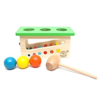 Dřevěný Zvuk Úderů Porazil Koule, Montessori Materiál, Vzdělávací Hračky Pro Děti, Puzzle, Hudební Oyuncak Dítě Ping Pongový Stůl