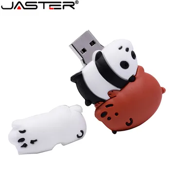 JASTER Nové Módní skutečné schopnosti kreativní Silikagel U disku Roztomilý medvídek USB 2.0 4 GB 128 GB 16 GB 32 GB 64 GB 8 GB USB flash disk