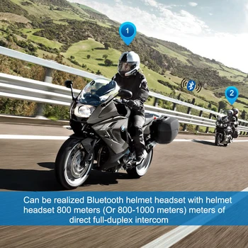 Fodsports BT-S3 Motocyklové Helmě Intercom Moto Přilba Bluetooth Headset Vodotěsné Intercomunicador BT Interphone FM