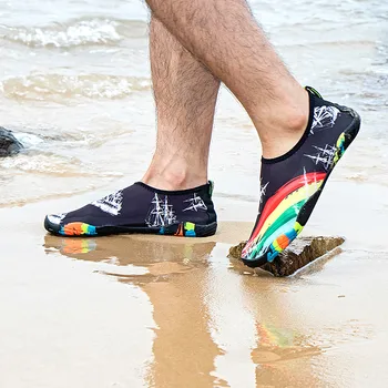 Letní Světlo, Vodní Sporty Boty Rainbow Ok Quick-Sušení Pláž Surfování Přezůvky Prodyšné Řeky, Moře, Potápění Ponožky zapatos agua