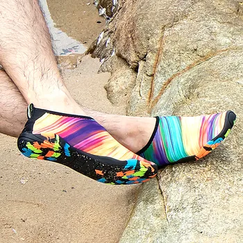 Letní Světlo, Vodní Sporty Boty Rainbow Ok Quick-Sušení Pláž Surfování Přezůvky Prodyšné Řeky, Moře, Potápění Ponožky zapatos agua