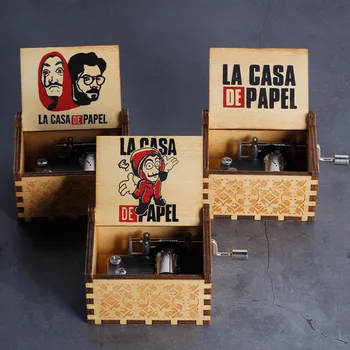 Dům Papíru La Casa De Papel Bella Ciao hudební téma Strany současné Hudební music box Ruční Kliky dárek pro děti, TV fanoušků