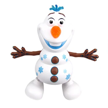 Tančící Sněhulák Olaf Robot S Led Hudby, Svítilna, Elektrický Akční Obrázek Modelu, Děti, Hračky Animatronics Figurka Vánoční Dárek