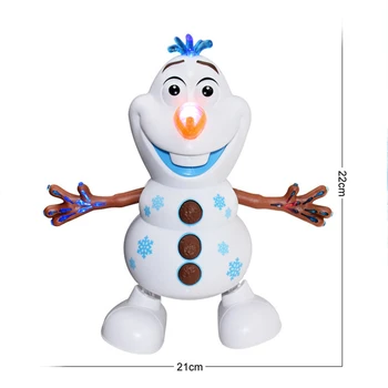 Tančící Sněhulák Olaf Robot S Led Hudby, Svítilna, Elektrický Akční Obrázek Modelu, Děti, Hračky Animatronics Figurka Vánoční Dárek