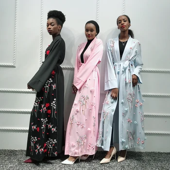 Otevřete Abaya Kimono Turecké Hidžáb Muslimské Šaty Africké Šaty Abaja Pro Ženy Kaftan Dubaj Kaftan Islámu Oblečení, Župan Musulmane
