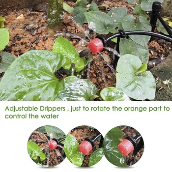 Rychlé dodání 5M-50M DIY Systém Zavlažování Automatické Zavlažování Zahrady Micro Drip Zavlažovací Soupravy S Nastavitelným Drippers