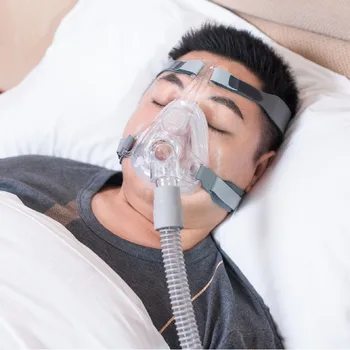 MOYEAH CPAP Maska celoobličejová Maska S Nastavitelným Pokrývky hlavy Popruh, Klip Pro Spánek Anti Apnoe, Chrápání, Léčba, Řešení