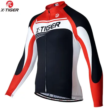 X-Tiger Pro Dlouhý Rukáv Zimní Tepelné Rouno Cyklistický Dres MTB Cyklistické Oblečení Maillot Ropa Ciclismo Invierno Cyklistické Oblečení
