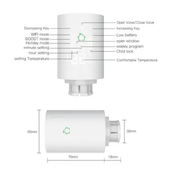 Tuya ZigBee3.0 Nové Mini Smart Chladiče Ovladače Programovatelný Termostat Topení Regulátor Teploty Hlasové Ovládání