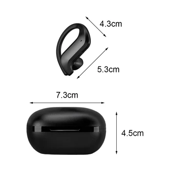 MD03 LED Displej Bezdrátové Bluetooth 5.0 Obchodní Sluchátka Vodotěsná Sluchátka