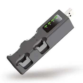 Přenosný Rozbočovač USB Bezdrátová Nabíječka Čtyři Nabíjecí Stanice pro NS Spínač JoyCon B85B