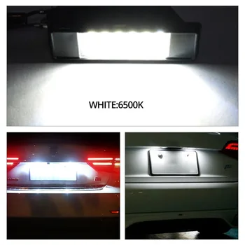 ATcomm 2ks LED Auto spz Světlo 12V 6500K Auto spz světlo Pro Peugeot 307 308 207 106 CITROEN C2 C3 C4 C5 C6 C8