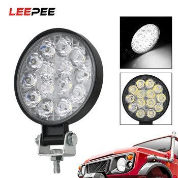 LEEPEE Super Světlé Off Road Jízdy Světlo 4x4 42W LED Pracovní Světlo Kulaté LED Světlo Bar Pro Truck Tractor