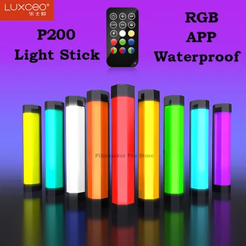 LUXCEO P200 PavoTube RGB Light Stick Trubice Vodotěsný Kapesní LED Video Světlo měkké Osvětlení Přenosný telefon APP Dálkové Ovládání 6C