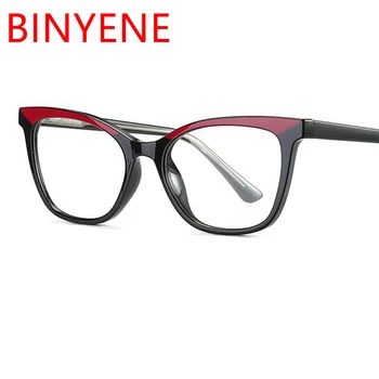 Červené obočí cat eye brýle rám Vintage Černé, modré světlo brýle, ženy, kancelář, telefon, počítač, brýle ženských brýle