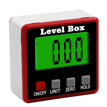Přesné Digitální Úhloměr Inclinometer Vodotěsné Level Box Digitální Angle Finder Bevel Box S Magnet Base