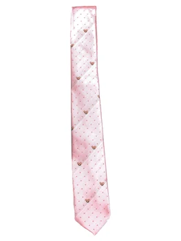 Růžový vzor kravatu s módní vzorované skinny kravaty muži 2020