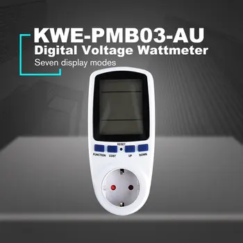 Nové KWE-PMB01 Zásuvka Digitálního Wattmetru Napětí Spotřeba Energie Energy Meter Watt AC Elektrické energie Monitor Analyzátor