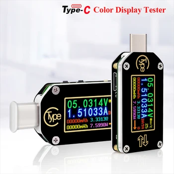 TC66/TC66C Typ-C PD Trigger USB-C Voltmetr Ampérmetr Napětí 2 Způsob, Aktuální Metr Multimetr PD Nabíječka Baterie USB Tester