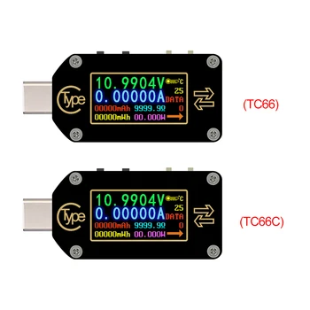 TC66/TC66C Typ-C PD Trigger USB-C Voltmetr Ampérmetr Napětí 2 Způsob, Aktuální Metr Multimetr PD Nabíječka Baterie USB Tester