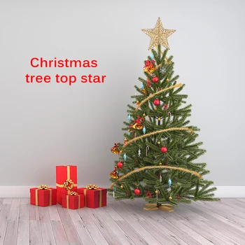 Vánoční Strom Dekorace Tepané Pět-Poukázala Hvězda Top Star 1ks Nádherné Iron Art Ornament, Krásný Strom, Hvězdy na Vánoce