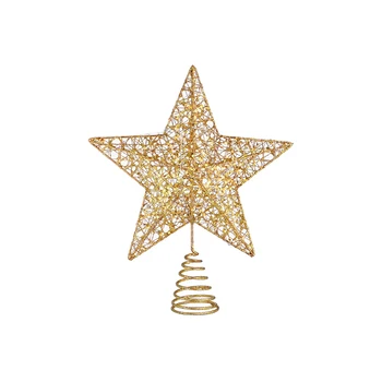 Vánoční Strom Dekorace Tepané Pět-Poukázala Hvězda Top Star 1ks Nádherné Iron Art Ornament, Krásný Strom, Hvězdy na Vánoce
