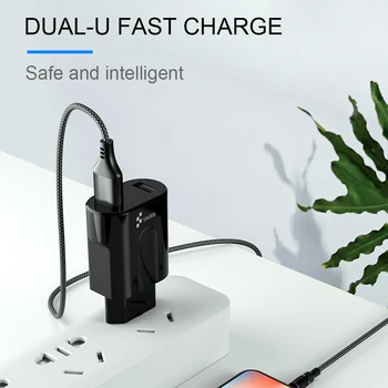 Swalle dual usb QC3.0 rychlá nabíječka EU plug vysoce kvalitní usb nabíjení 5V 3.1 cestovní nabíječka pro smartphone/tablet/Power bank