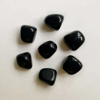 Přírodní Černý Obsidián Kameny tumblestone dává Sada Leštěná Léčení Krystaly volně Ložené Kameny, Reiki, Čakry Domů Fengshui Dekor 7pcs