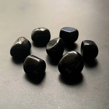 Přírodní Černý Obsidián Kameny tumblestone dává Sada Leštěná Léčení Krystaly volně Ložené Kameny, Reiki, Čakry Domů Fengshui Dekor 7pcs