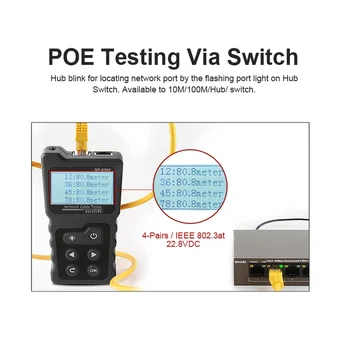 NF-8209 LCD Displej síťový Kabel POE Drátu Kontrola Cat5 Cat6 Network Scan Test Tool