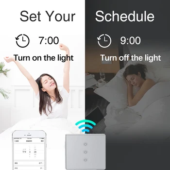 Stříbro EU, Wi-fi Smart Wall Dotykový Spínač 1 2 3 Gang Bezdrátové Dálkové ovládání Vypínač Světla TUYA smart life APP Práci s Google home/Alexa