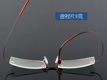 Eyesilove pánské ultra lehké Optické brýle rám Paměti Titanové Slitiny Vrtaných optické Rám Krátkozrakost Brýle na lékařský Předpis