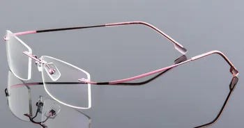 Eyesilove pánské ultra lehké Optické brýle rám Paměti Titanové Slitiny Vrtaných optické Rám Krátkozrakost Brýle na lékařský Předpis