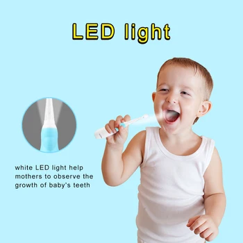 Seago Elektrický zubní Kartáček Děti Sonic Baterie S Led Světlem Ústní Hygienu 2 Ks Kartáček Zubní Hygienu Náhradní SG-513