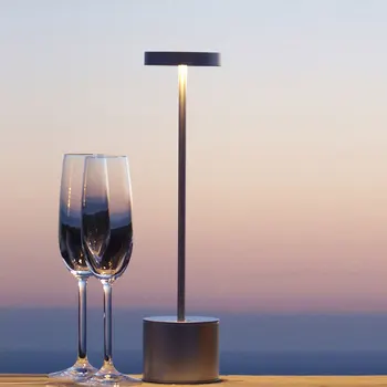LED Bar Stolní Lampy Moderní Restauraci Večeři Stojan Svítidla Tíži Přenosné Baterie Stolní Lampa Jídelně Domova