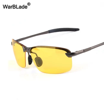 WarBLade Módní Noční Vidění Brýle Muži Hliníku-Hořčíku Noční Jízdy Polarizační Sluneční Brýle Pronájem Řidiče, Brýle, Brýle