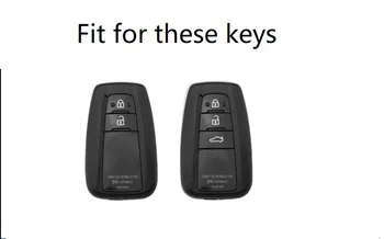 1ks Originální Kožené Auto Dálkové Klíč Kryt klíč Pouzdro Pro Toyota Camry Corolla C-HR CHR Prado RAV4 Prius 2018 2019 2020 2/3 Tlačítka