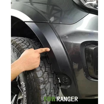 Blatníky Kola Oblouk Blatníků Pro Ford Ranger Wildtrak T8 2019 2020 Dvojitá Kabina Super Kabině Matná Černá