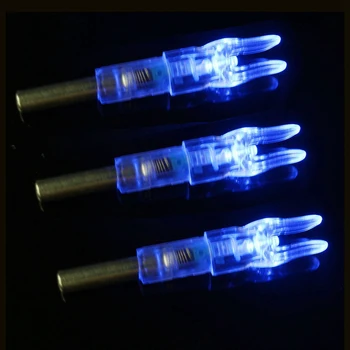 Automaticky Osvětlený Luk Řetězec Aktivován LED Osvětlené Nock pro ID 6,2 mm Lukostřelba, Šipky, Příslušenství na Lov,Modrá
