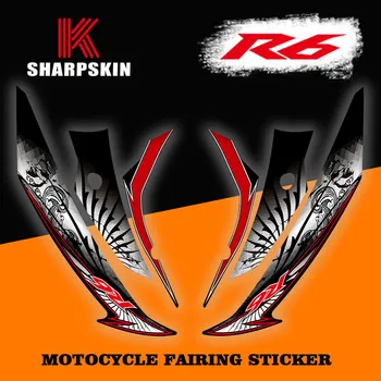 KSHARPSKIN motocykl štítku, ochranný kryt kapotáže reflexní obtisk dekorativní fólie pro Yamaha YZF R6 yzfr6 2008-2016