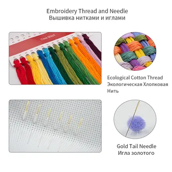 Barevné balónky Vzory Tištěné Cross Stitch kit Prodej DMC Vyšívací Bavlněná Nit Set DIY Ruční Domácí Dekorace Řemesla