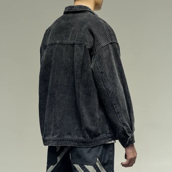 Japonský Streetwear Manšestr Ležérní Bunda Muži Oblečení 2020 Korejský Styl Vysoce Kvalitní Retro Kabát Harajuku Klopě Topy Muž